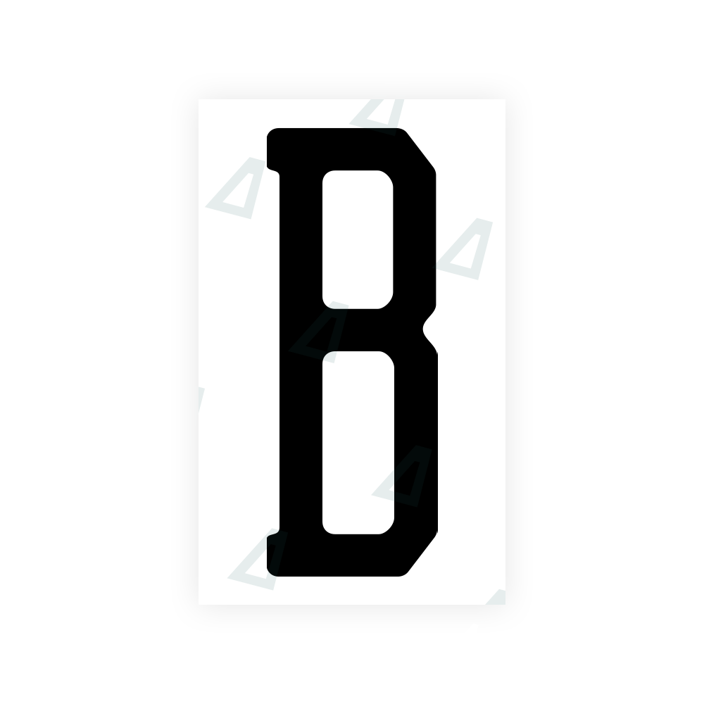 Alite Nanofilm for US (New Jersey - Embossed) license plates - Symbol "B" - Alite