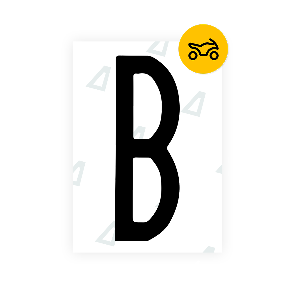 Alite Nanofilm for US (New York 2001) Moto license plates - Symbol "B" - Alite