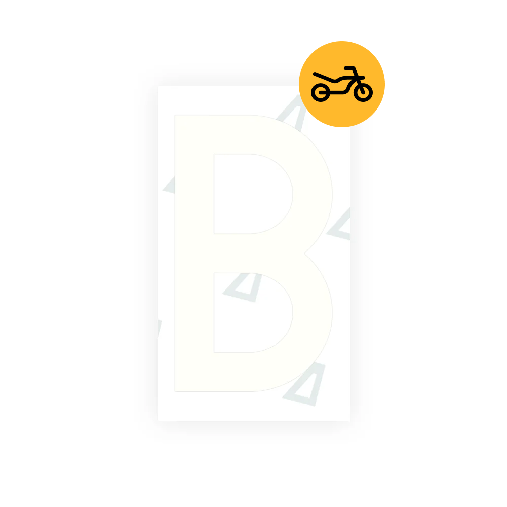 Alite Nanofilm for Greece moto license plates - Symbol "B" - Alite