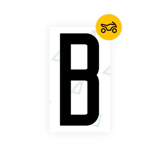 Alite Nanofilm for US (Oklahoma) Moto license plates - Symbol "B" - Alite