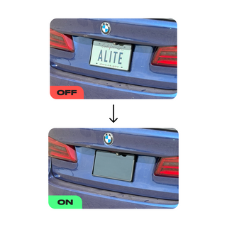 blackout license plate cover with remote