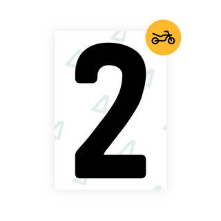 Alite Nanofilm pour plaques d'immatriculation moto brésiliennes - Symbole « 2 »