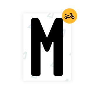 Alite Nanofilm pour plaques d'immatriculation moto brésiliennes - Symbole « M »