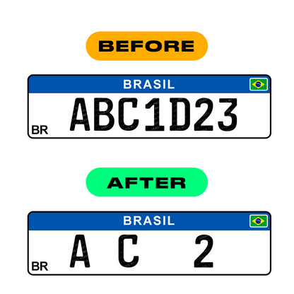 Alite Nanofilm for Brazil license plates - Symbol "C" - Alite