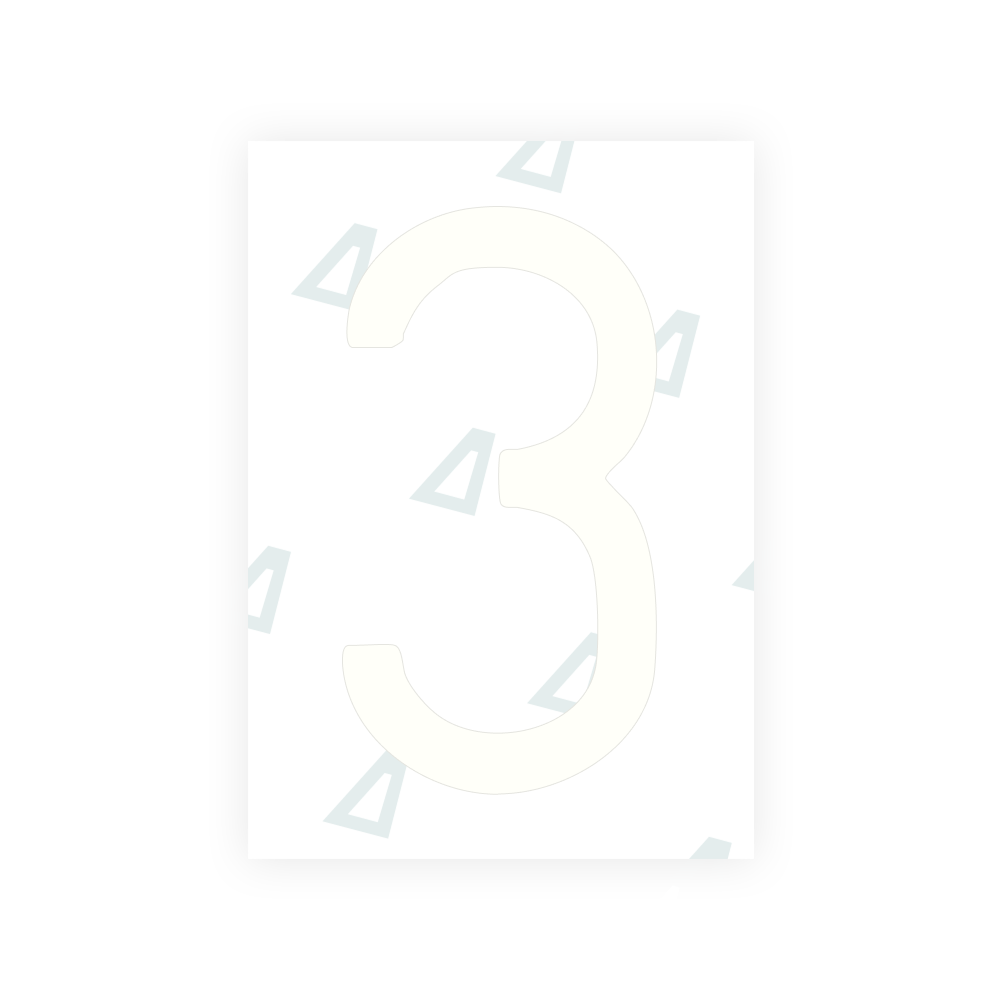 Alite Nanofilm for CA (British Columbia) license plates - Symbol "3"