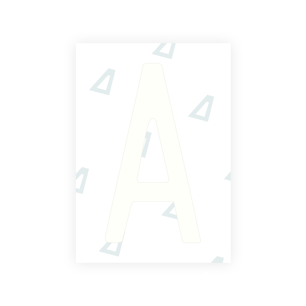 Alite Nanofilm for CA (British Columbia) license plates - Symbol "A"