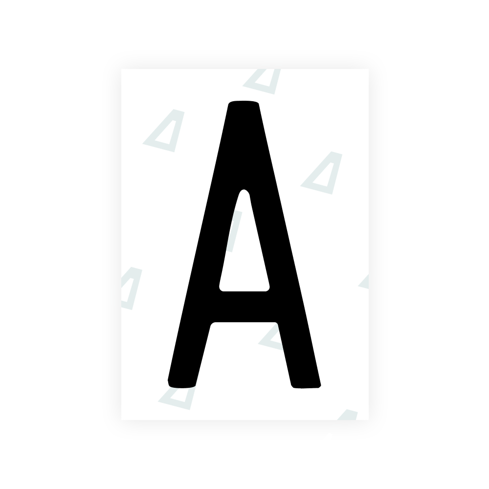 Alite Nanofilm for CA (British Columbia) license plates - Symbol "A"