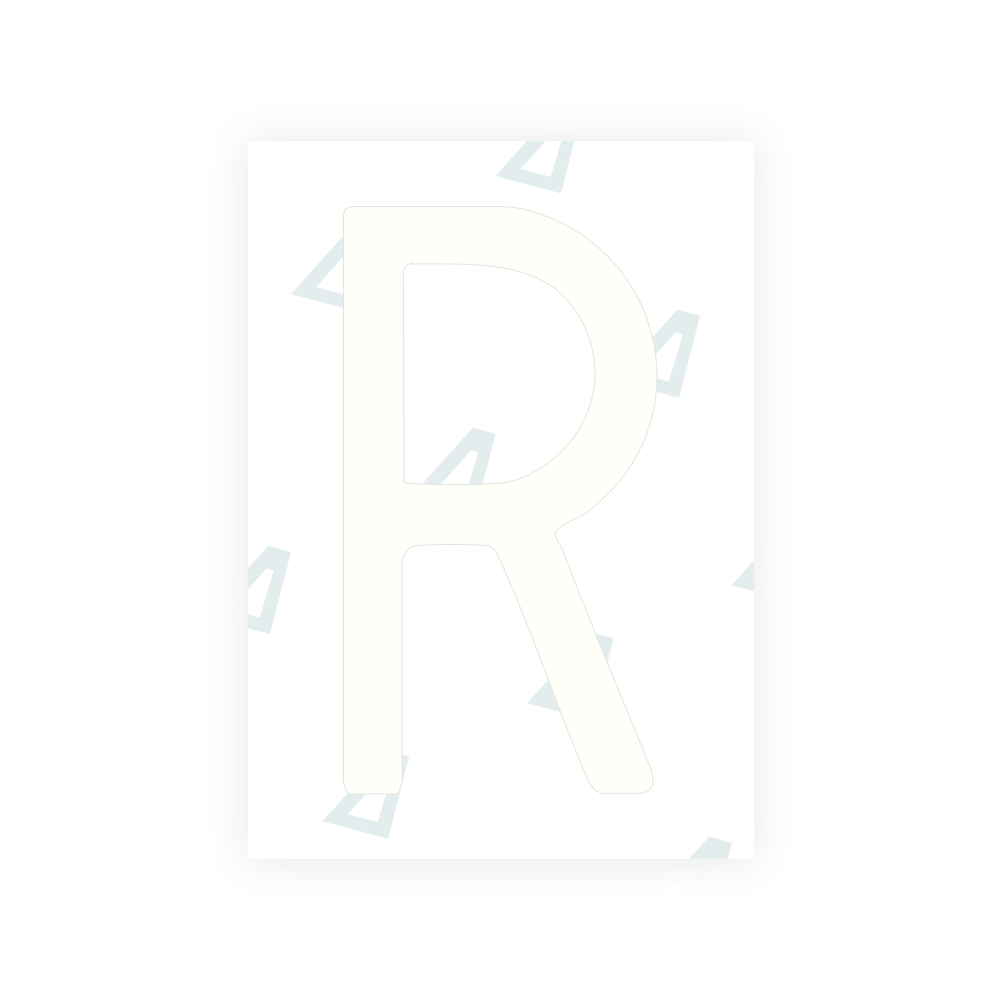 Alite Nanofilm for CA (British Columbia) license plates - Symbol "R"
