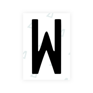 Alite Nanofilm for CA (British Columbia) license plates - Symbol "W"