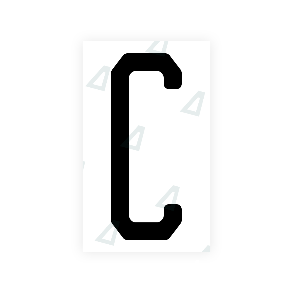 Alite Nanofilm for US (New Jersey - Embossed) license plates - Symbol "C" - Alite