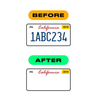 Alite Nanofilm for US (California) license plates - Symbol "Z" - Alite