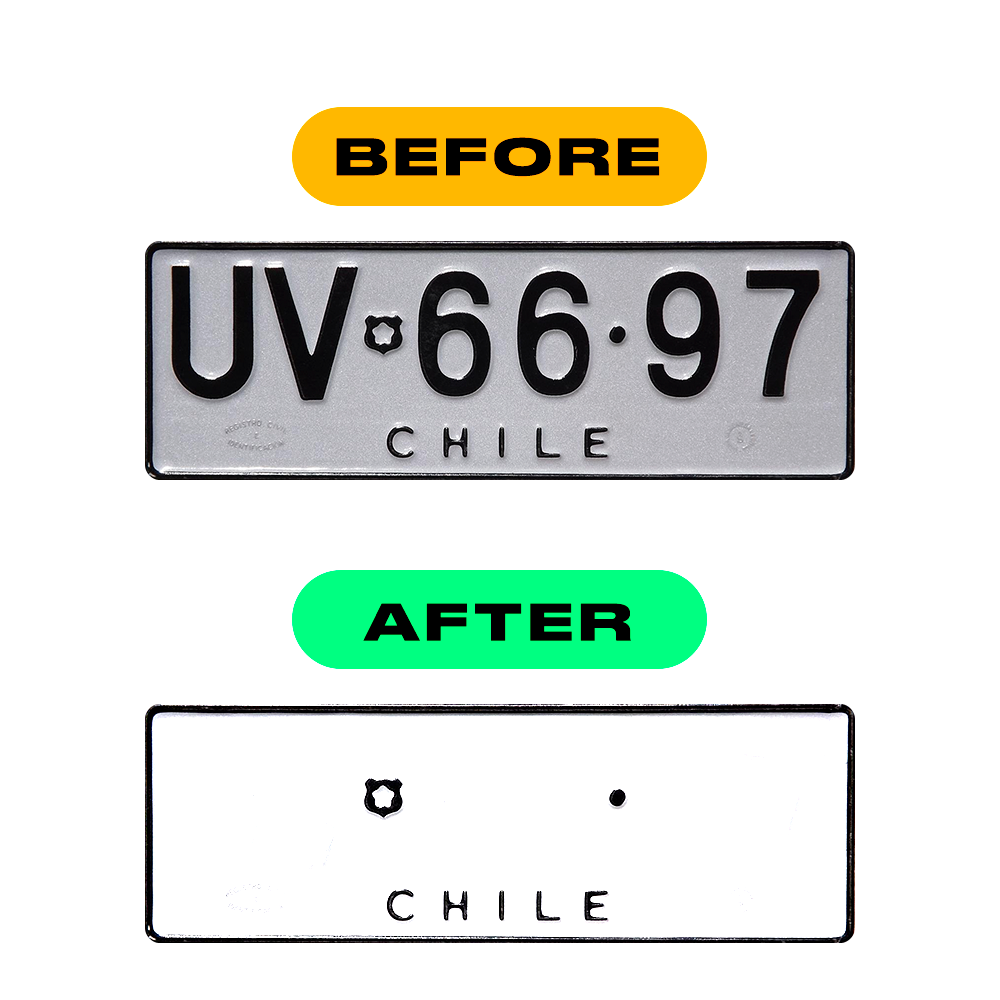 Alite Nanofilm for Chile 2007 license plates - Symbol "Z" - Alite