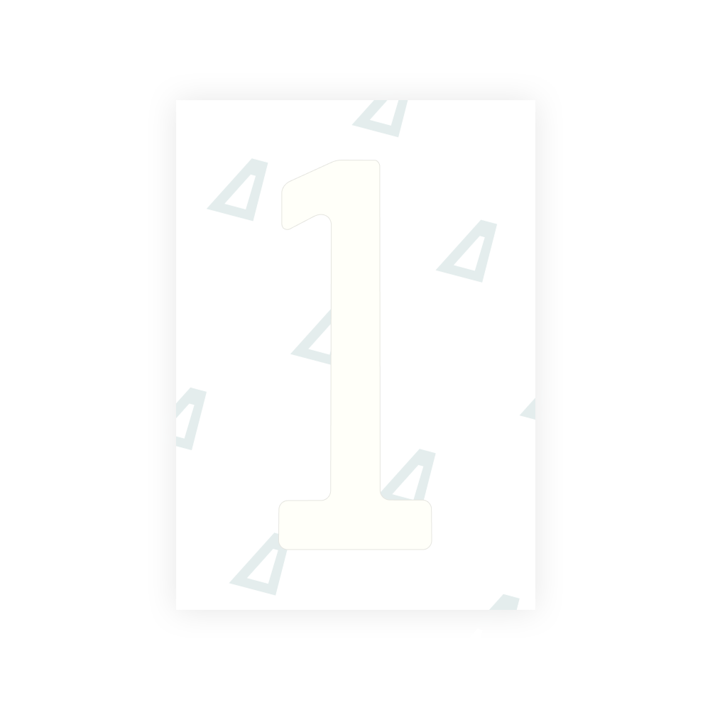 Alite Nanofilm for Colombia number plates - Symbol "1"