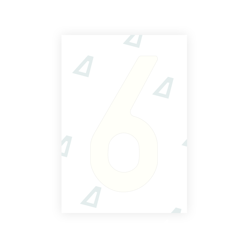 Alite Nanofilm for Colombia number plates - Symbol "6"