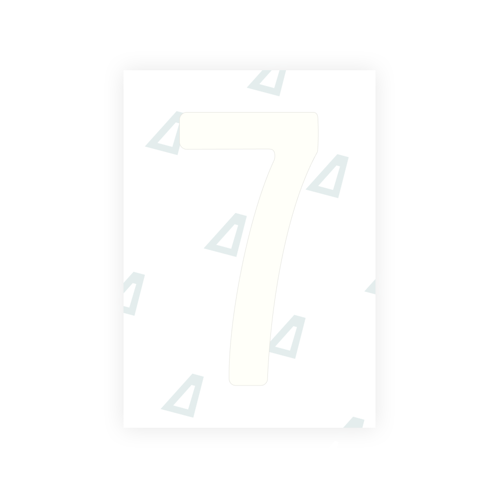 Alite Nanofilm for Colombia number plates - Symbol "7"