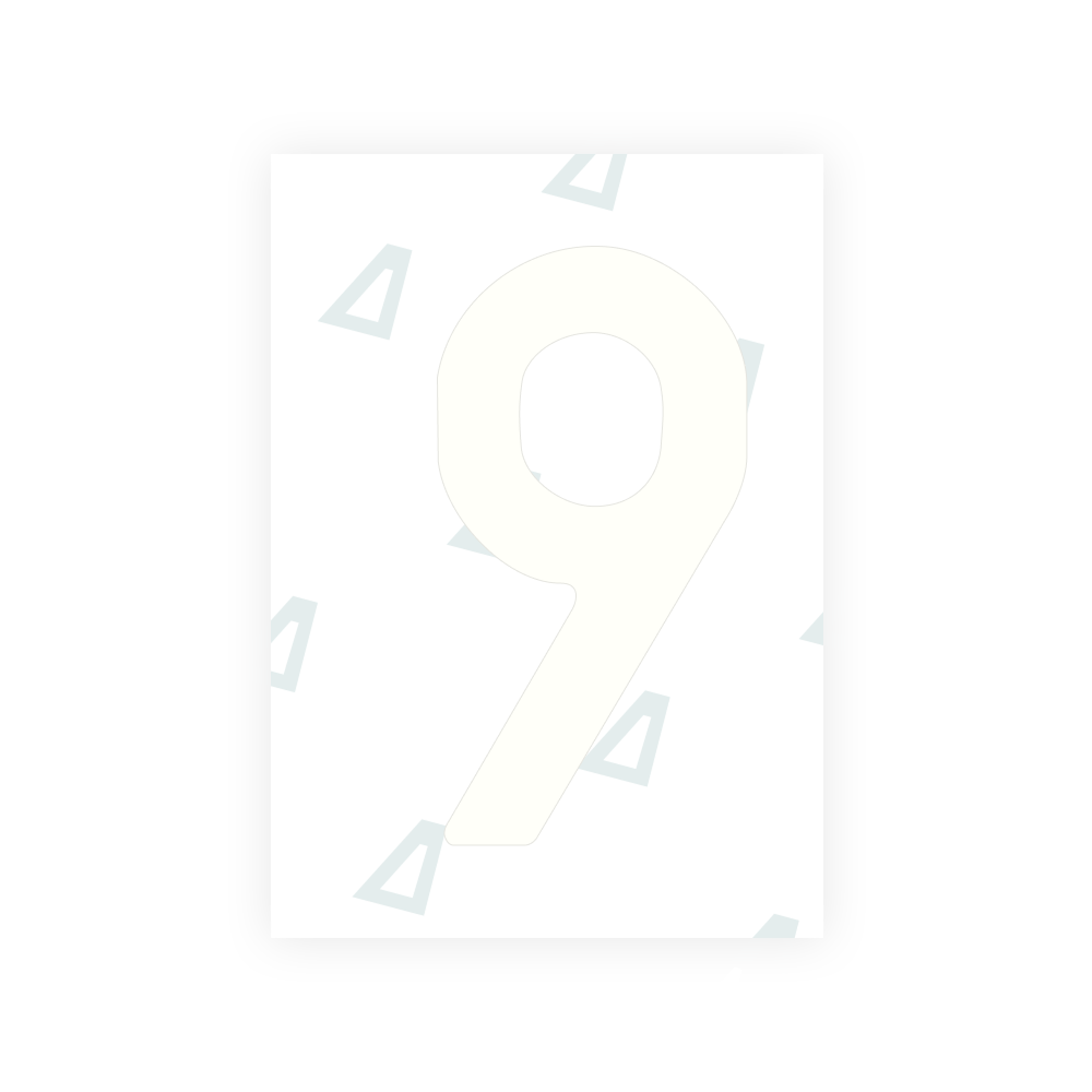 Alite Nanofilm for Colombia number plates - Symbol "9"