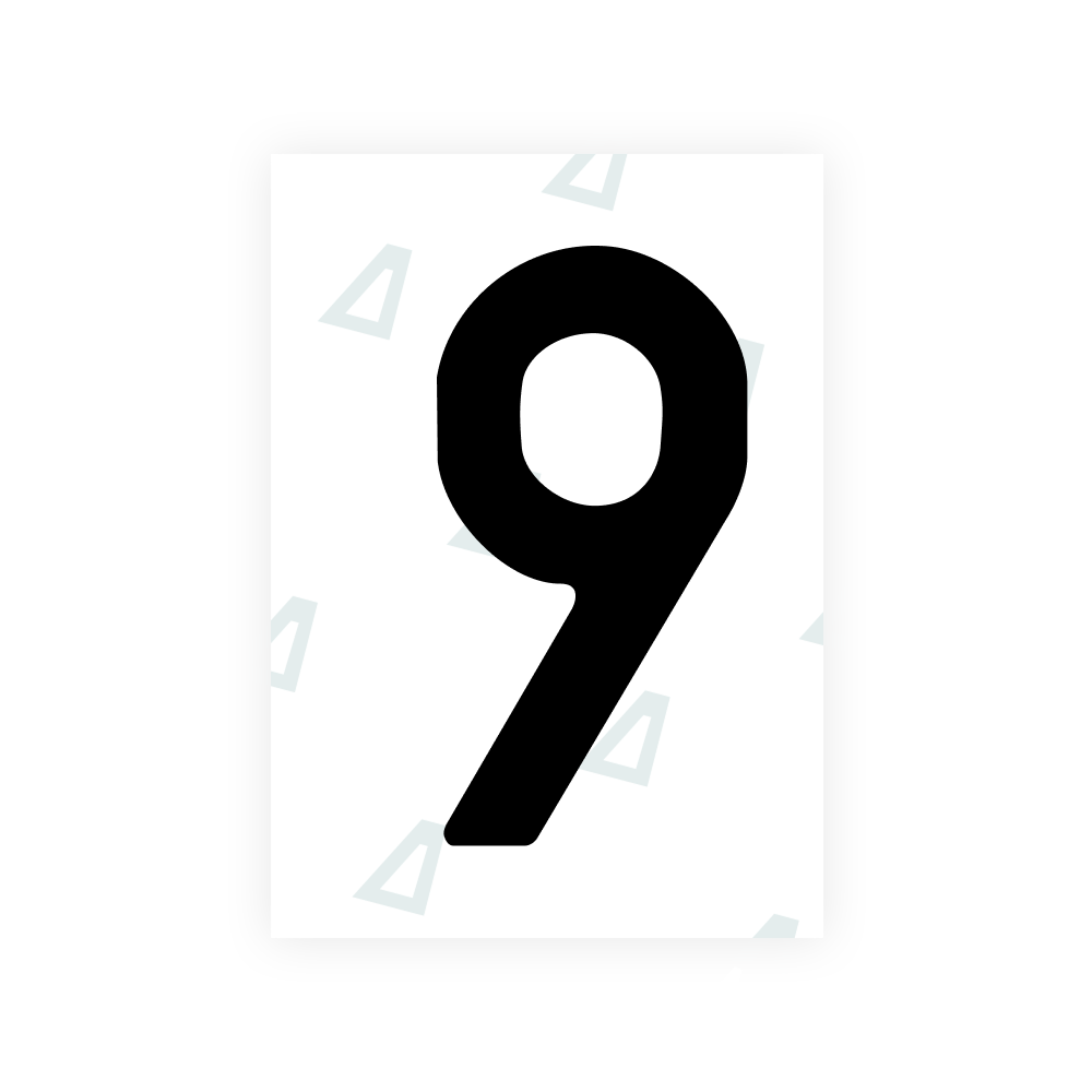 Alite Nanofilm for Colombia number plates - Symbol "9"