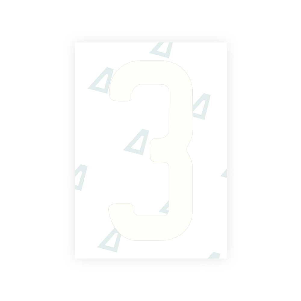 Nanofilme Alite para placas de veículos dos EUA (Colorado) - Símbolo "3"