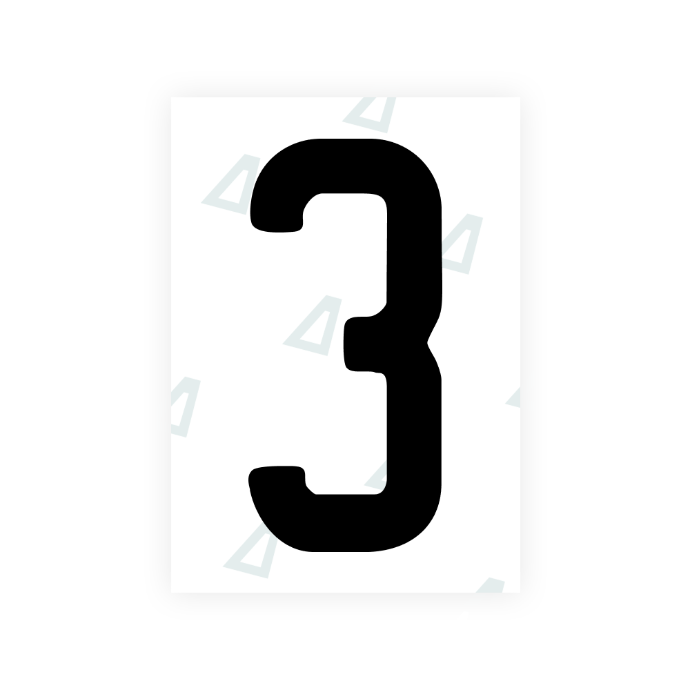 Nanofilme Alite para placas de veículos dos EUA (Colorado) - Símbolo "3"