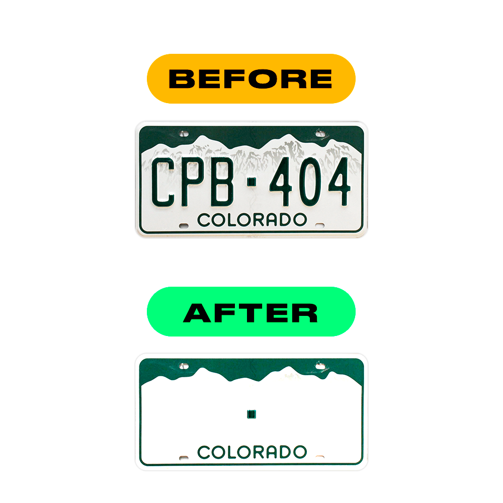 Alite Nanofilm per targhe USA (Colorado) - Simbolo "T"