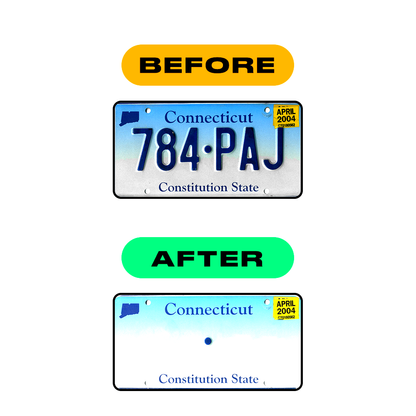 Alite Nanofilm for US (Connecticut 2013) license plates - Symbol "Z" - Alite