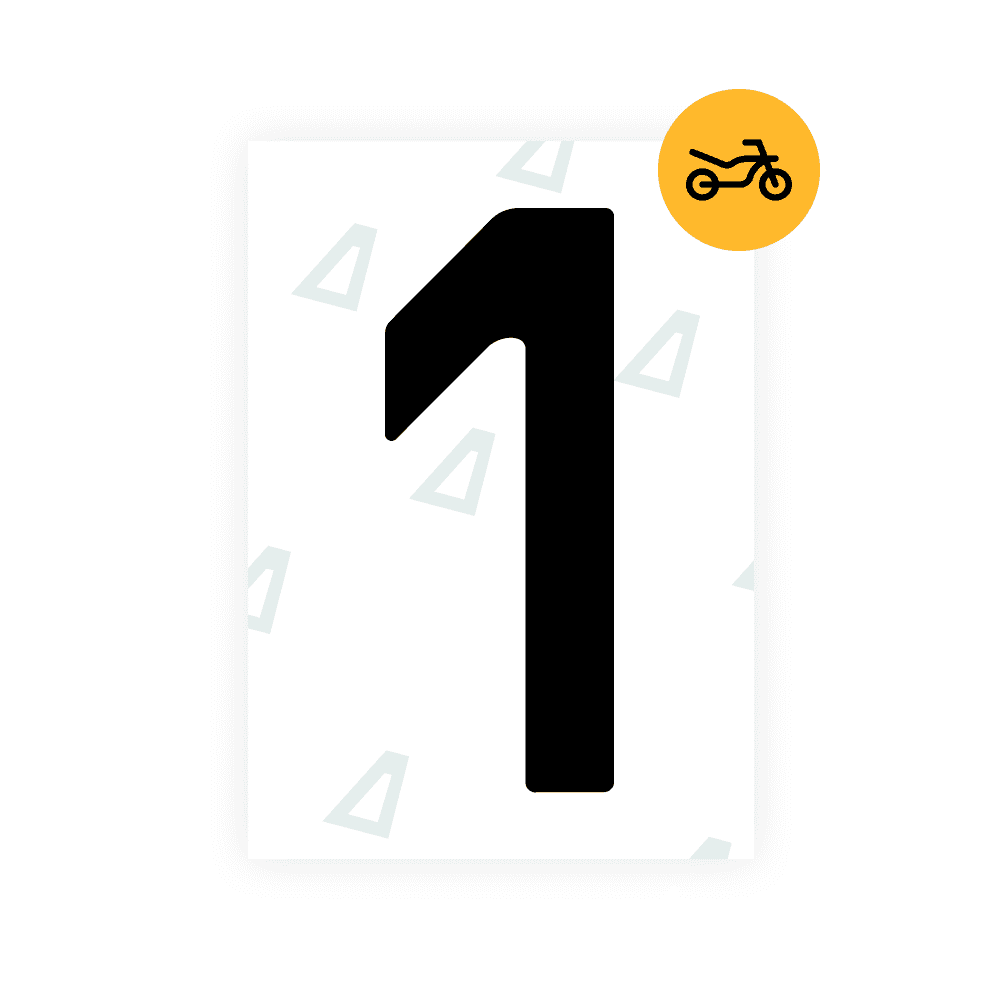 Alite Nanofilm for Czech Moto license plates - Symbol "1" - Alite