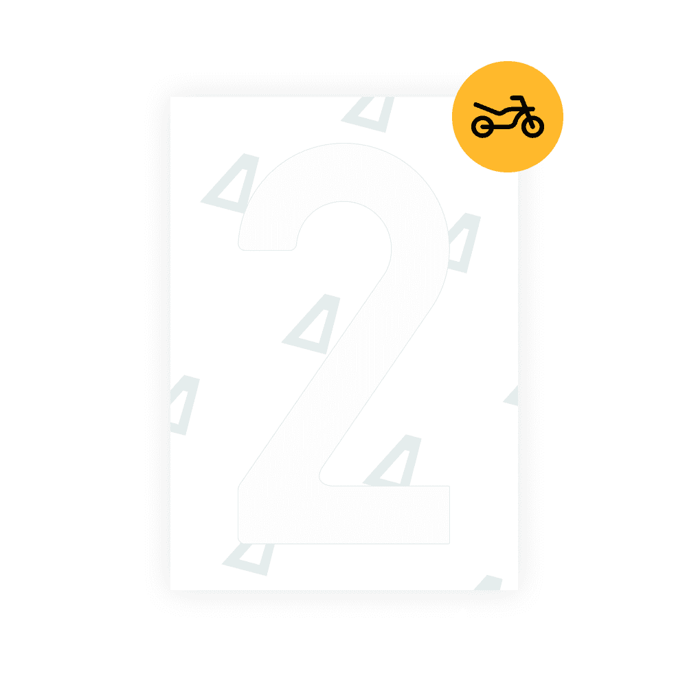 Alite Nanofilm for Czech Moto license plates - Symbol "2" - Alite