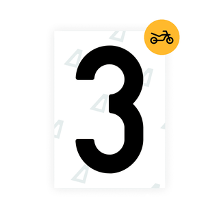 Alite Nanofilm for Czech Moto license plates - Symbol "3" - Alite
