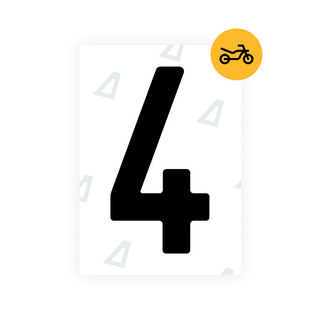 Alite Nanofilm for Czech Moto license plates - Symbol "4" - Alite