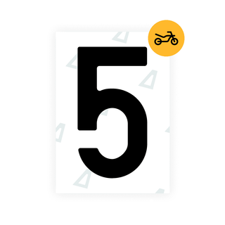 Alite Nanofilm for Czech Moto license plates - Symbol "5" - Alite