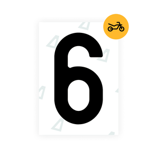 Alite Nanofilm for Czech Moto license plates - Symbol "6" - Alite