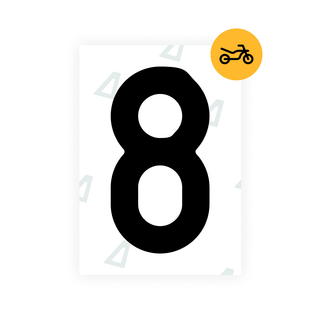 Alite Nanofilm for Czech Moto license plates - Symbol "8" - Alite