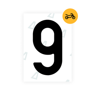Alite Nanofilm for Czech Moto license plates - Symbol "9" - Alite