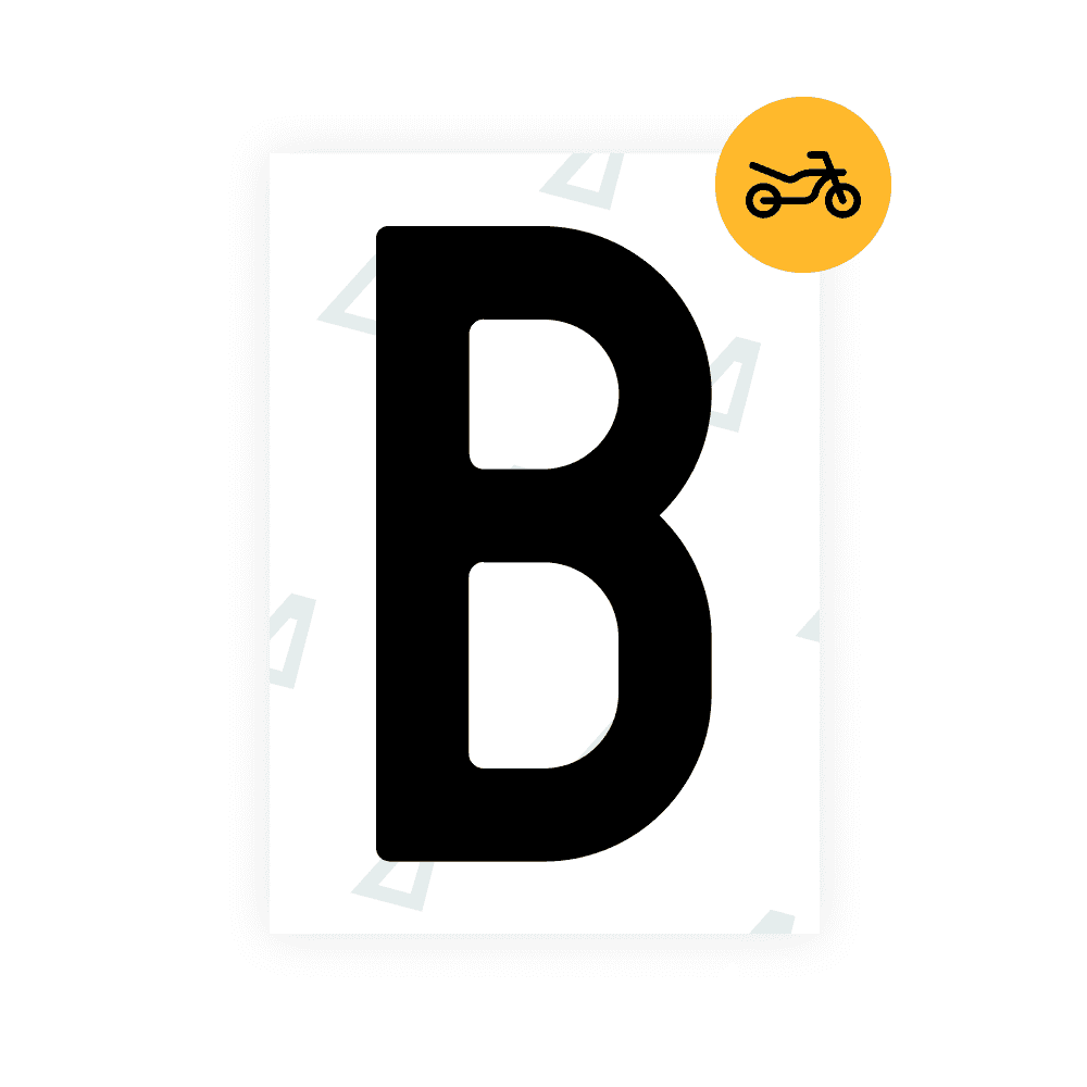 Alite Nanofilm for Czech Moto license plates - Symbol "B" - Alite