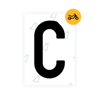 Alite Nanofilm for Czech Moto license plates - Symbol "C" - Alite