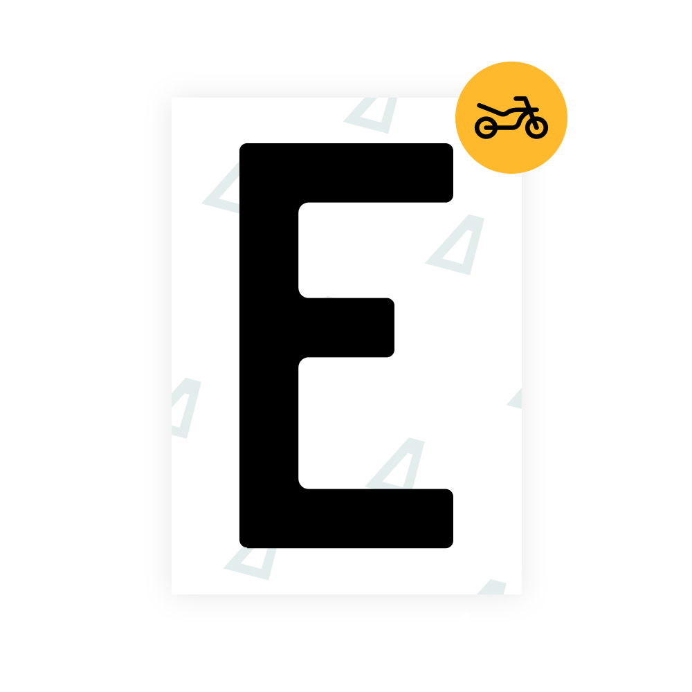 Alite Nanofilm for Czech Moto license plates - Symbol "E" - Alite