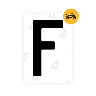 Alite Nanofilm for Czech Moto license plates - Symbol "F" - Alite