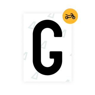 Alite Nanofilm for Czech Moto license plates - Symbol "G" - Alite