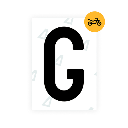 Alite Nanofilm for Czech Moto license plates - Symbol "G" - Alite
