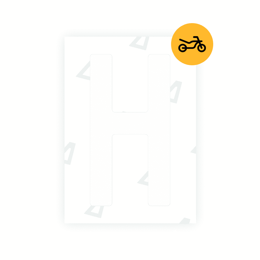 Alite Nanofilm for Czech Moto license plates - Symbol "H" - Alite