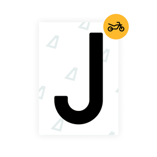 Alite Nanofilm for Czech Moto license plates - Symbol "J" - Alite