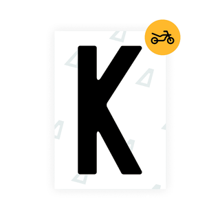 Alite Nanofilm for Czech Moto license plates - Symbol "K" - Alite