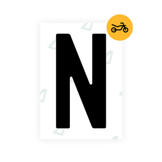 Alite Nanofilm for Czech Moto license plates - Symbol "N" - Alite