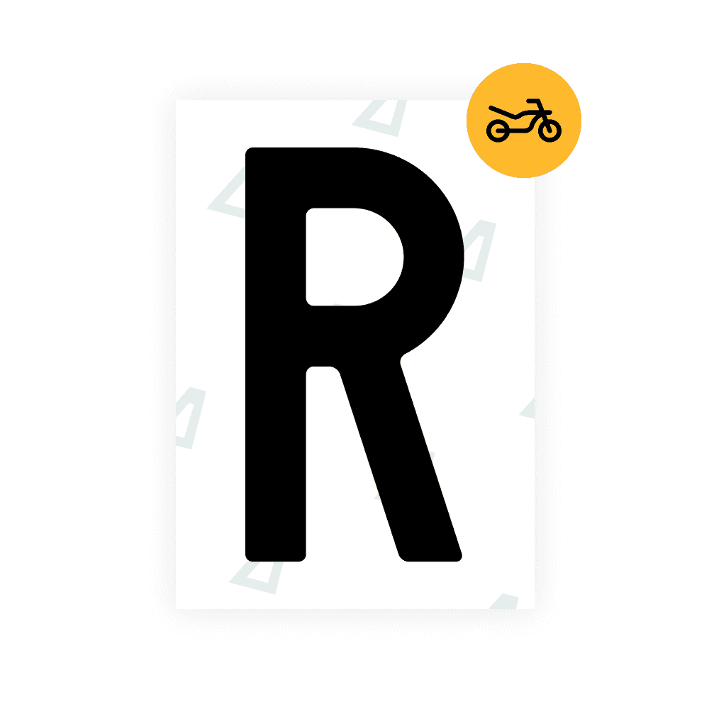 Alite Nanofilm for Czech Moto license plates - Symbol "R" - Alite