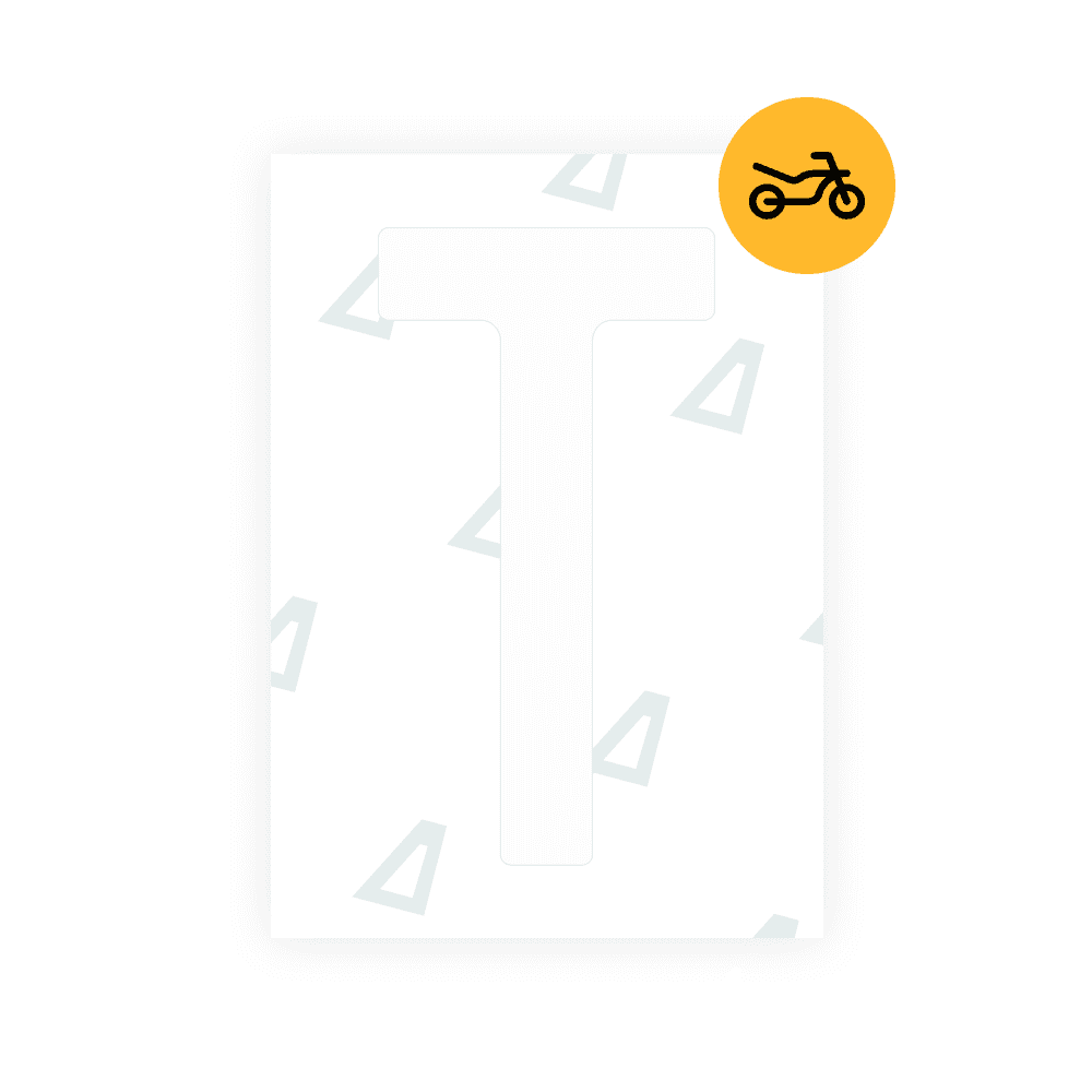 Alite Nanofilm for Czech Moto license plates - Symbol "T" - Alite