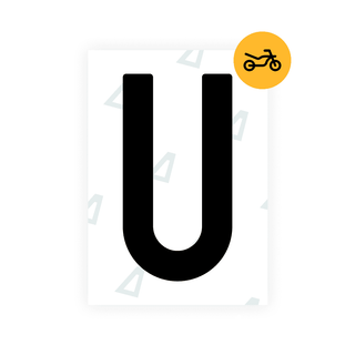 Alite Nanofilm for Czech Moto license plates - Symbol "U" - Alite