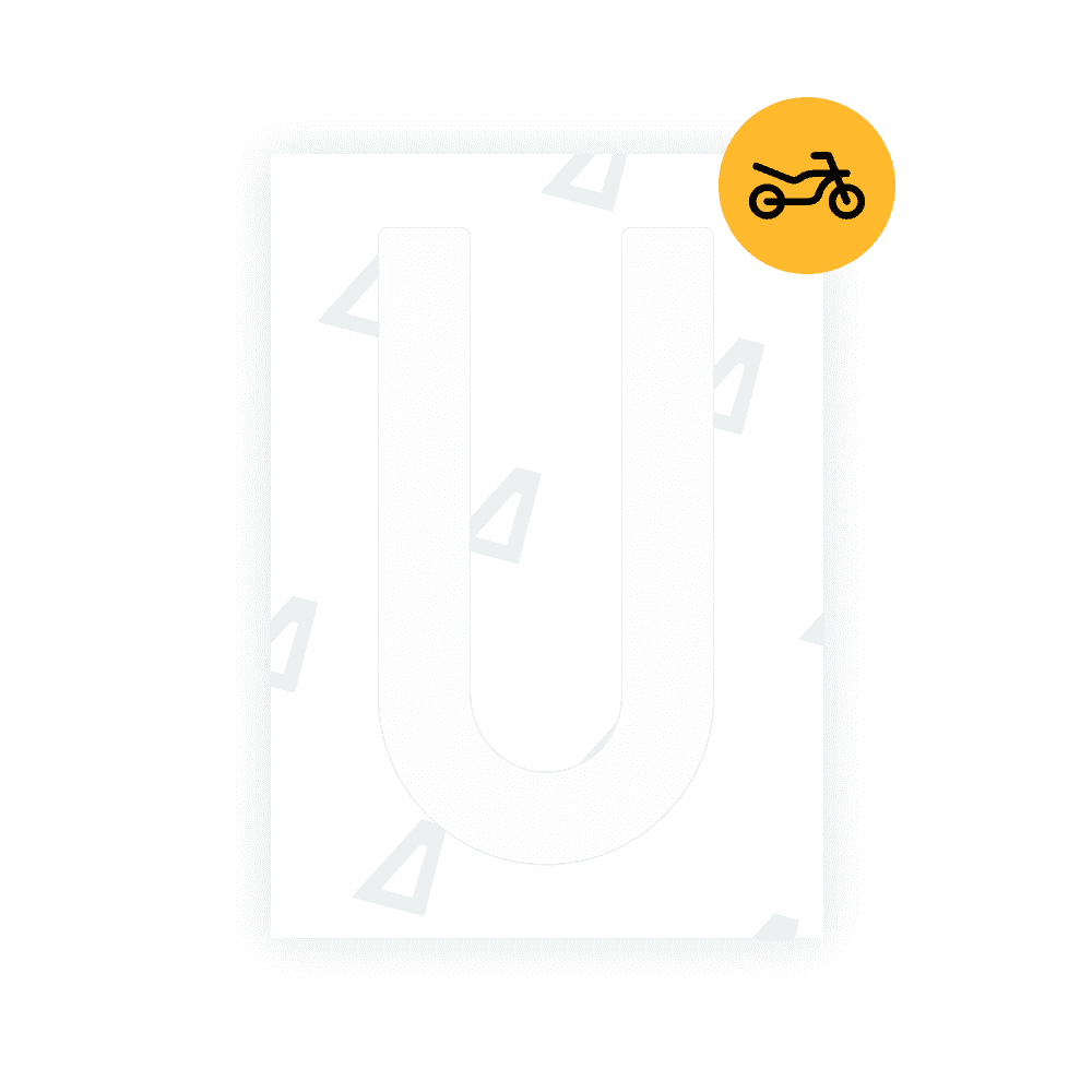 Alite Nanofilm for Czech Moto license plates - Symbol "U" - Alite