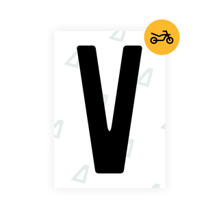 Alite Nanofilm for Czech Moto license plates - Symbol "V" - Alite