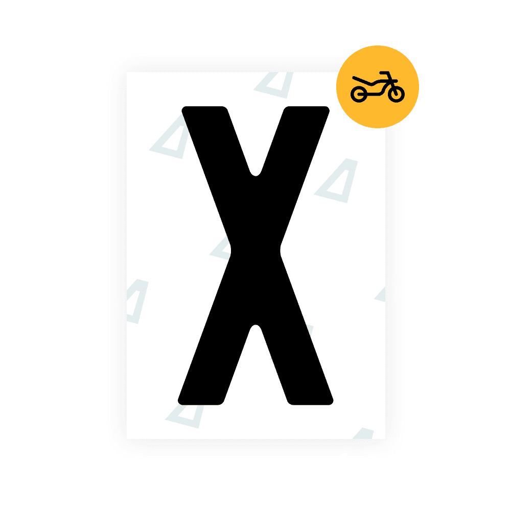 Alite Nanofilm for Czech Moto license plates - Symbol "X" - Alite