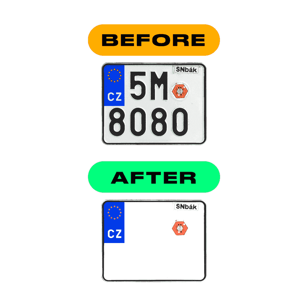 Alite Nanofilm for Czech Moto license plates - Symbol "E" - Alite